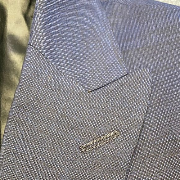 40R Navy Blue Simons(Le 31) Suit Blazer - Picture 6 of 8